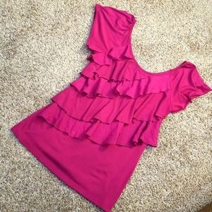 Pink Ruffled Top